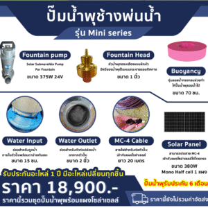 ปั๊มน้ำพุช้างพ่นน้ำ รุ่น Mini series